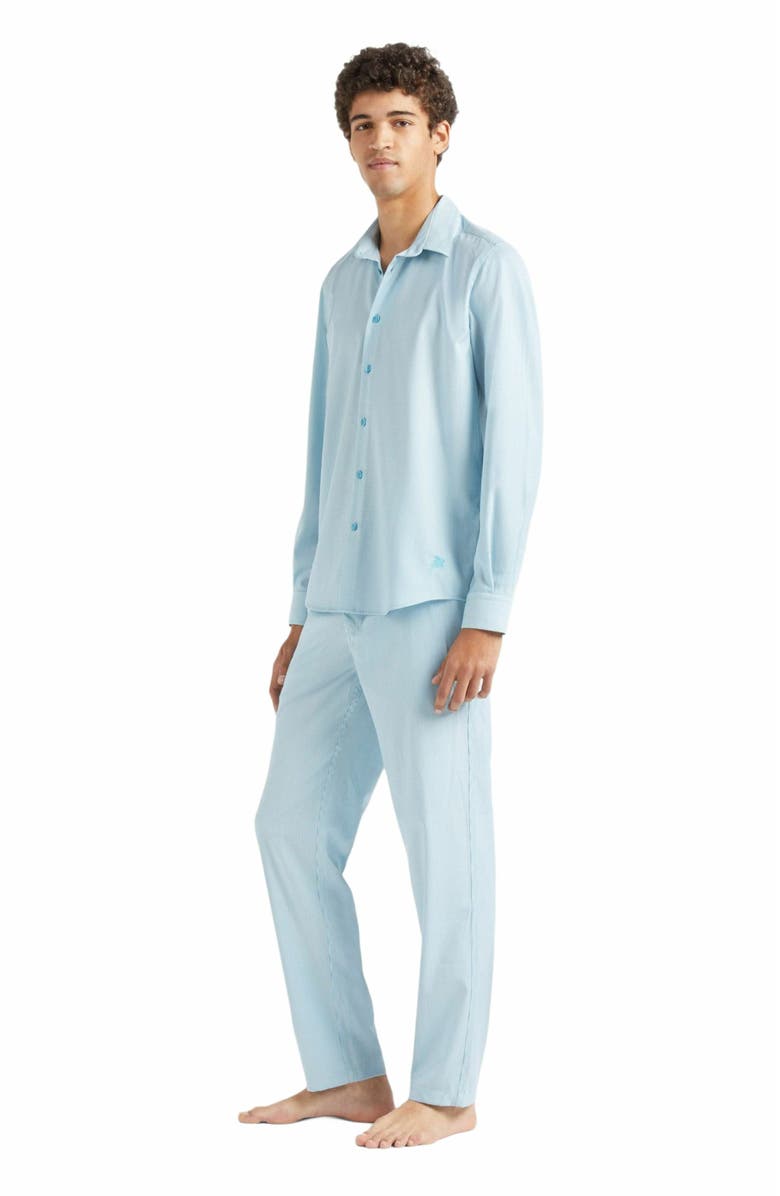 Vilebrequin Men's Micro Rayures Tailoring Wool Shirt, Main, color, 