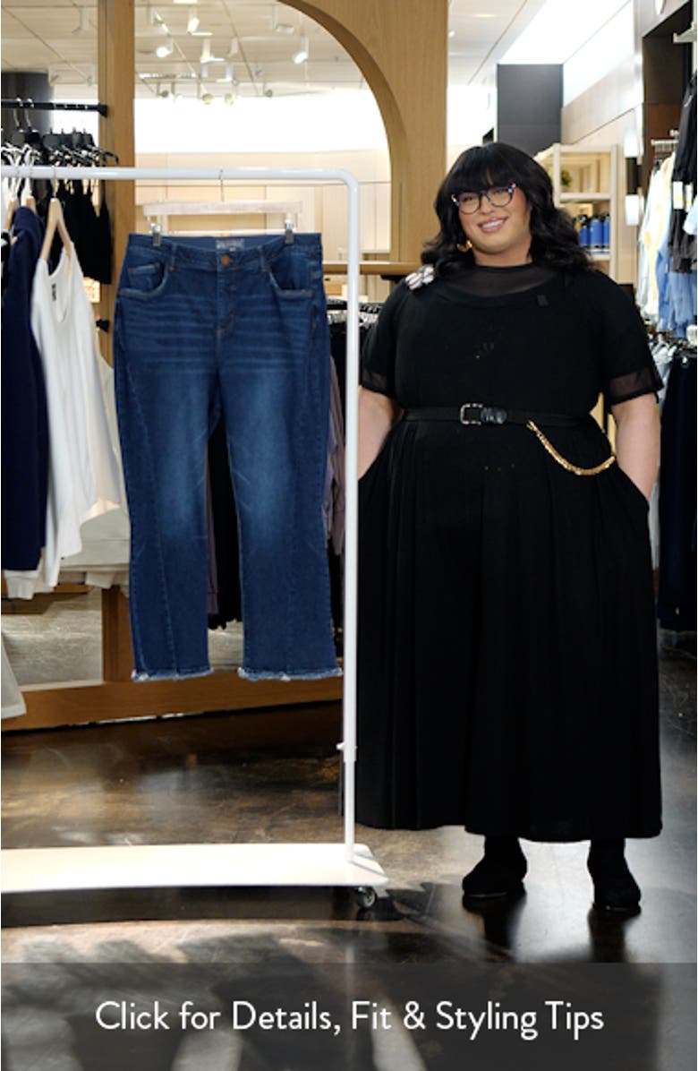 Bennett 'Ab'Solution Skyrise Frayed Ankle Barely Bootcut Jeans, sales video thumbnail