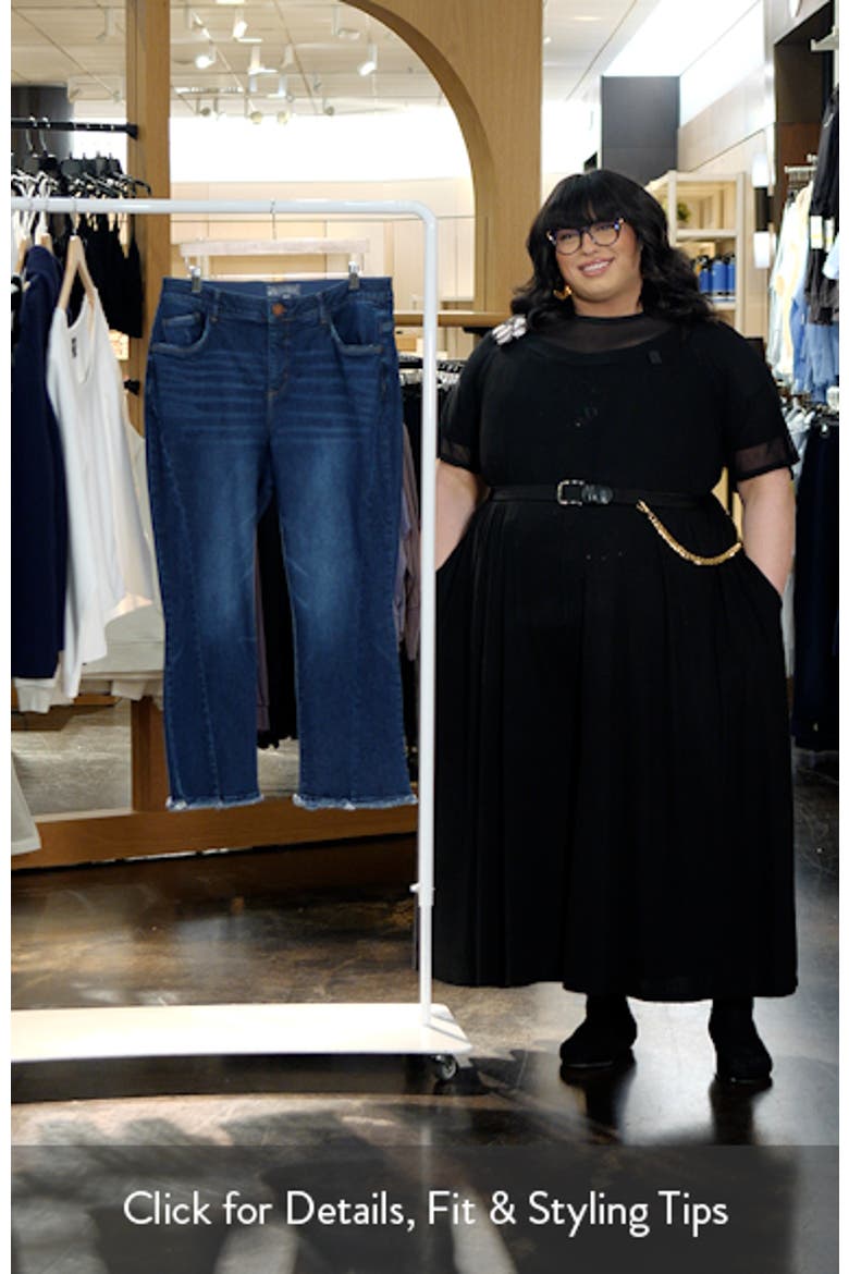 Bennett 'Ab'Solution Skyrise Frayed Ankle Barely Bootcut Jeans video