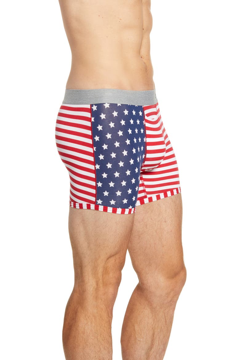 Cool Cotton Print Trunks, Alternate, color, AMERICAN FLAG