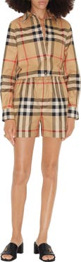 Burberry Check Cotton Shorts