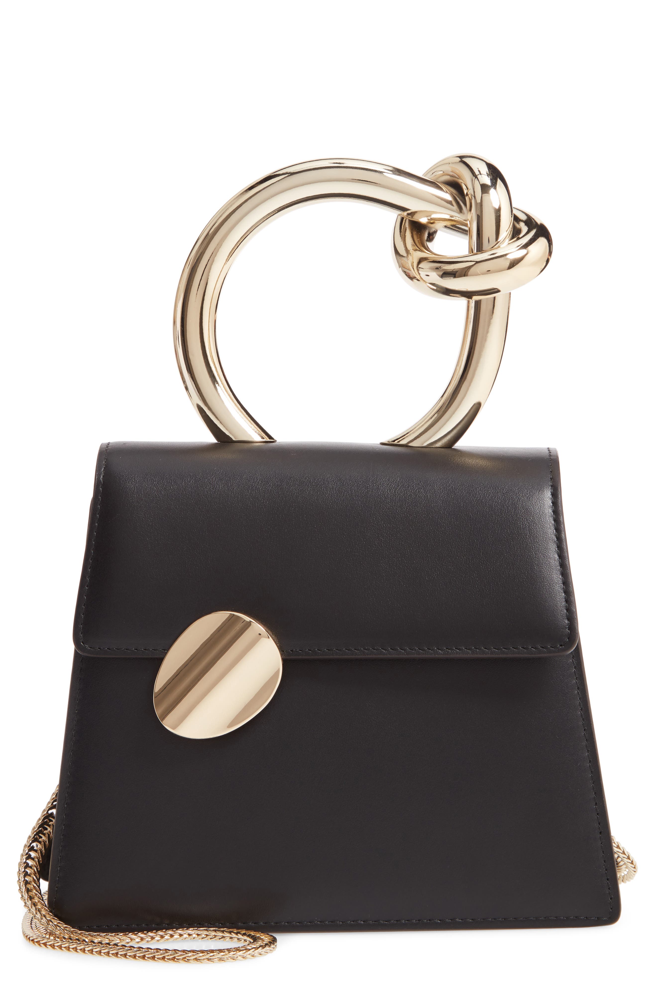 Benedetta Bruzziches Small Brigitta Leather Top Handle Satchel, Main, color, 