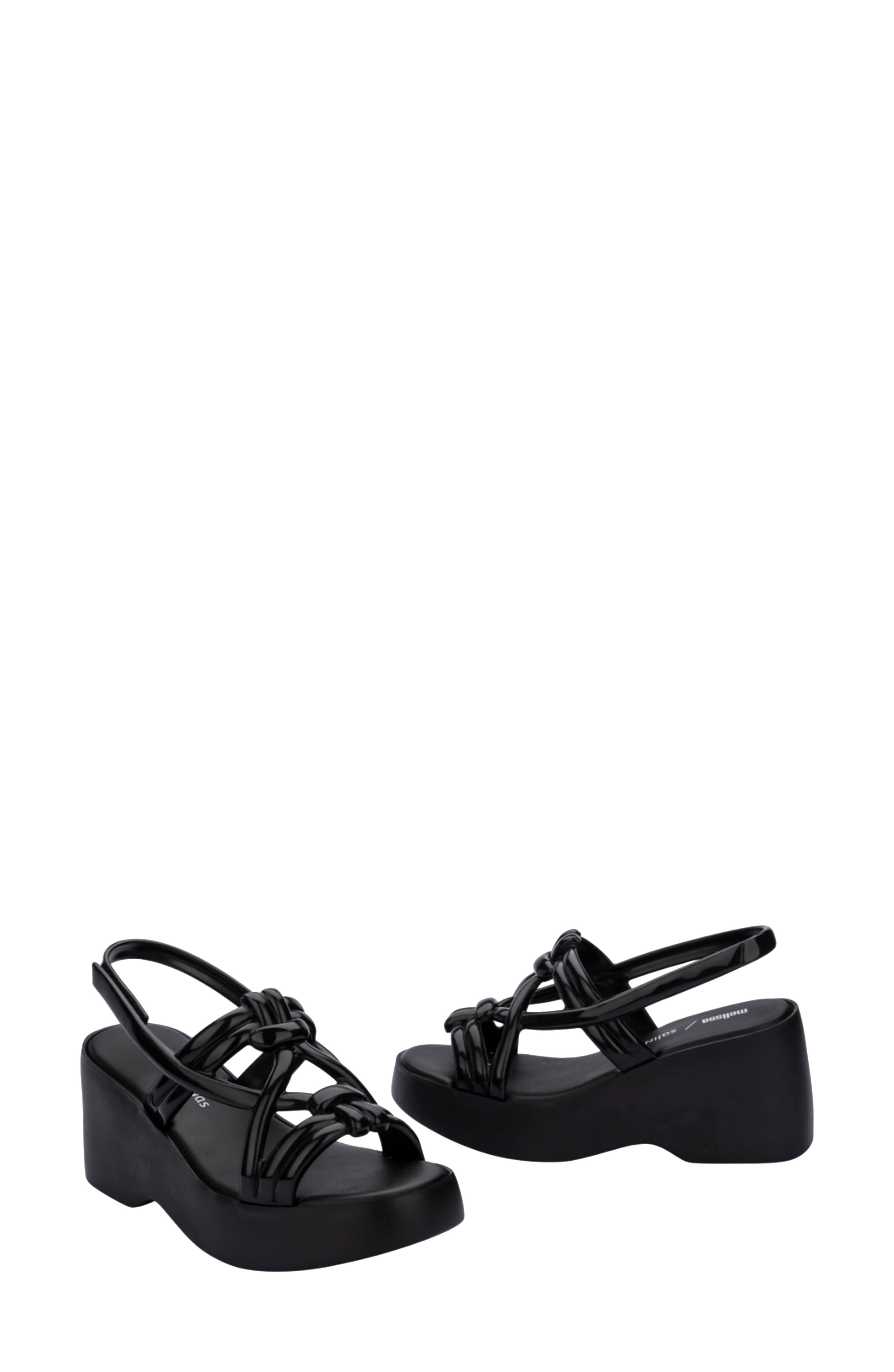 Melissa Sand and Salinas Platform Wedge Sandal, Alternate, color, 