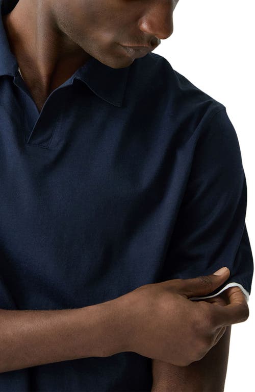 Theory Double Layered Johnny Collar Polo Shirt