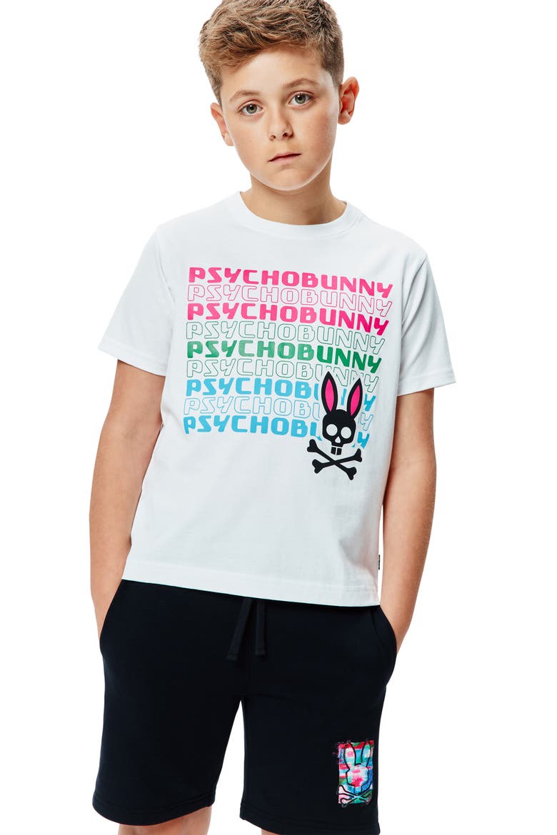 Kids' Landon Wordmark Tee, Alternate, color, WHITE