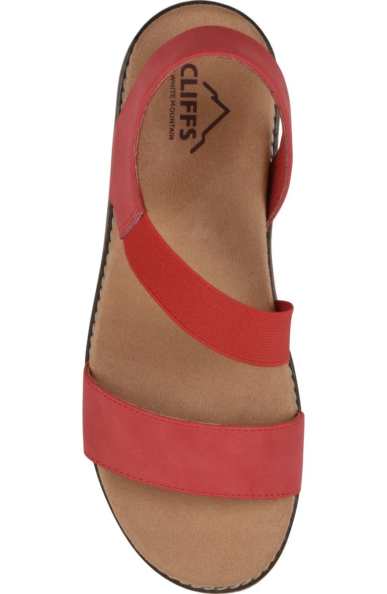 CLIFFS BY WHITE MOUNTAIN Tinnley Wedge Sandal, Alternate, color, Red Nubuck