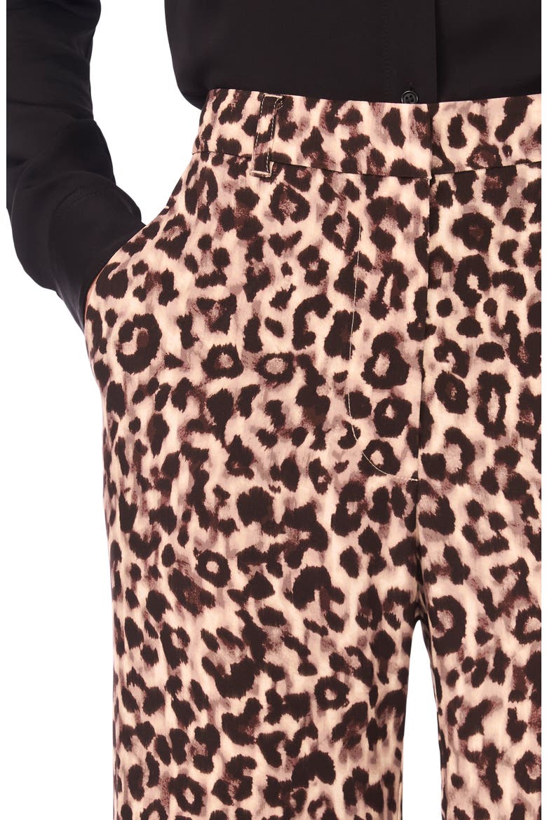 Leopard Print Bootcut Pants, Alternate, color, POTTING SOIL