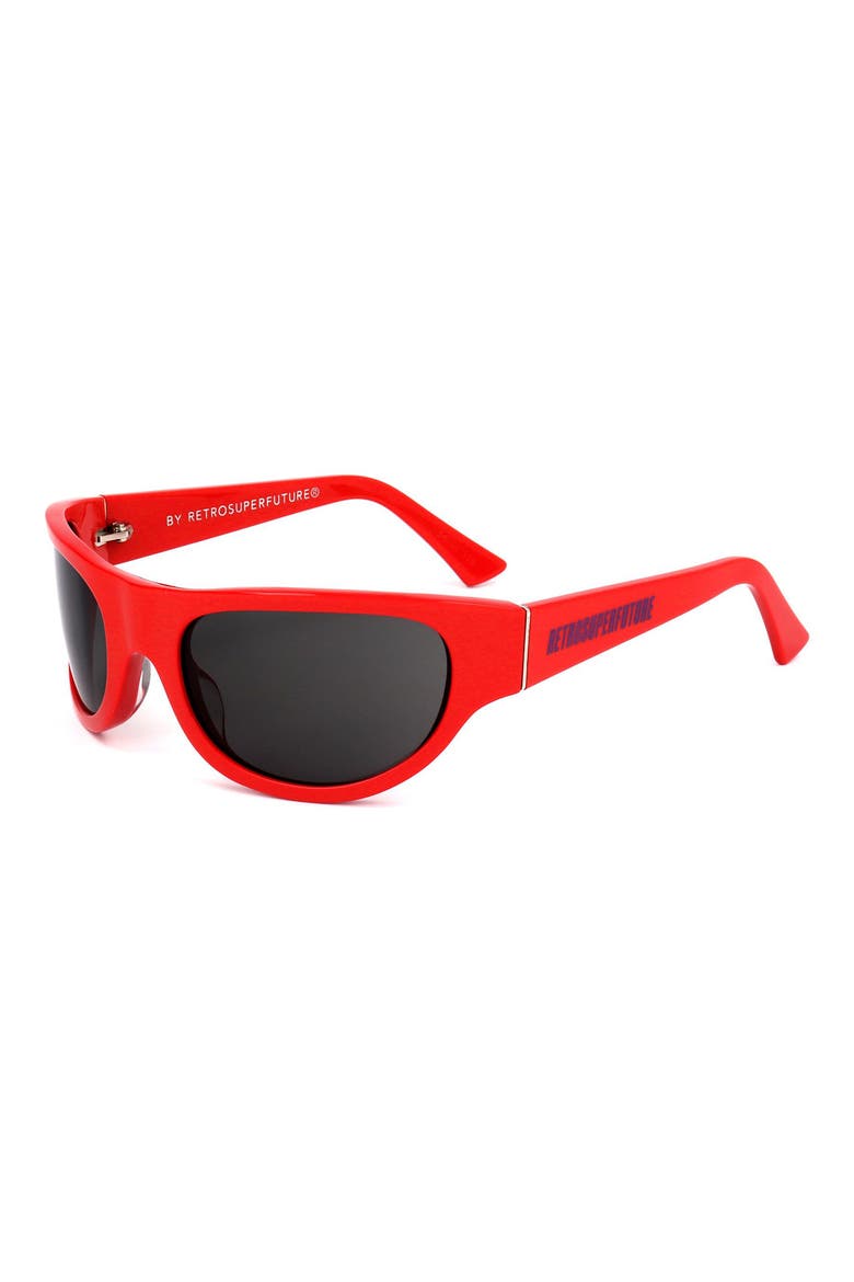 51mm Square Sunglasses, Alternate, color, RED