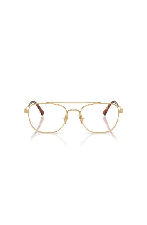 Miu Miu 51mm Square Optical Glasses In Gold
