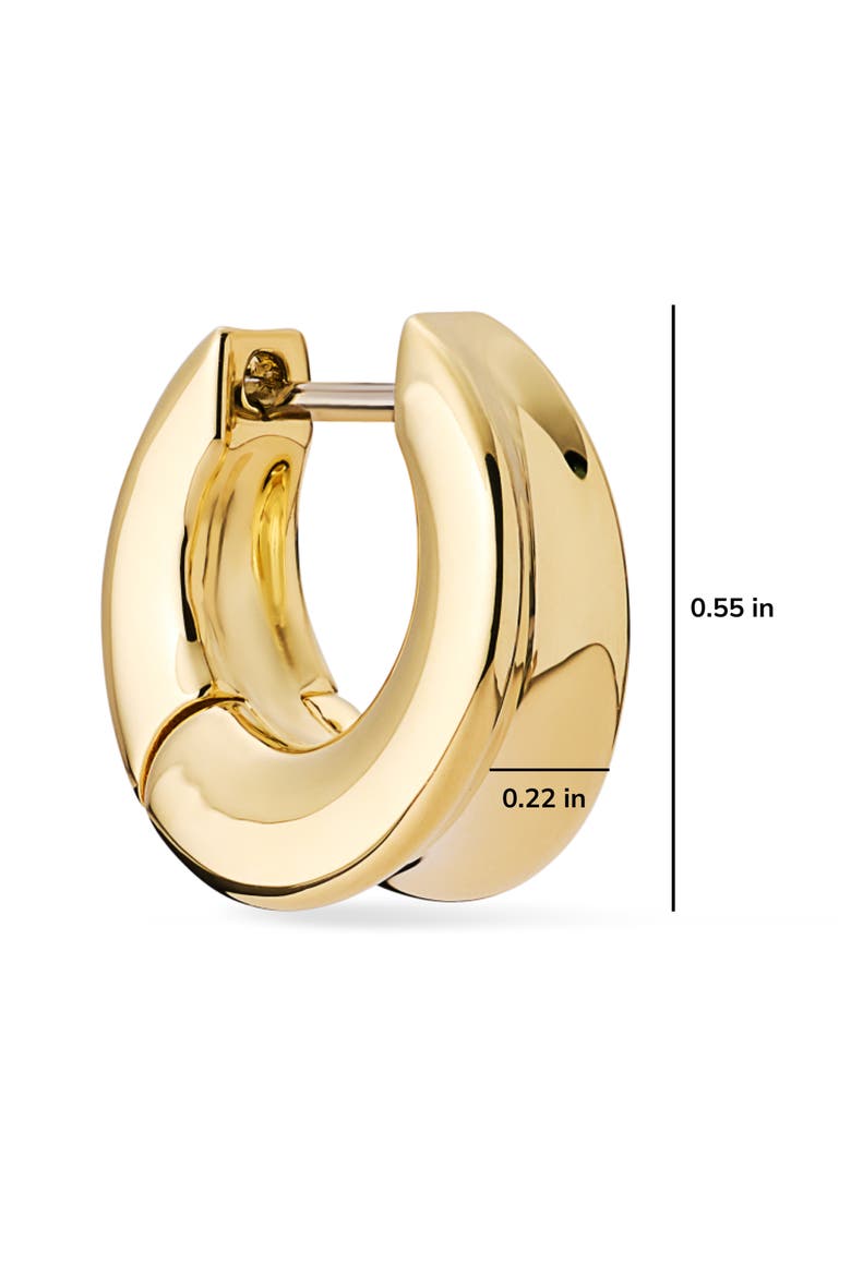 Wade Mini Hoop Earrings, Alternate, color, GOLD