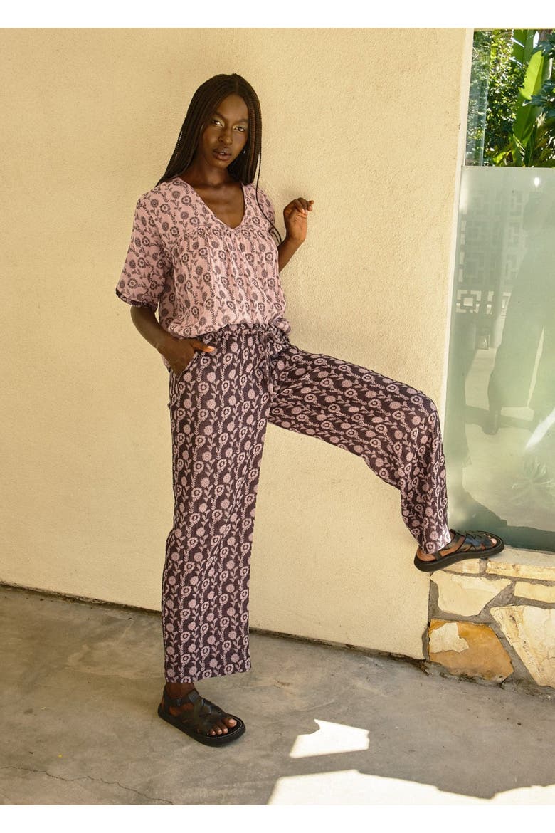 Leone Pull-on Elasticated Drawstring Pants, Alternate, color, Hydrangea