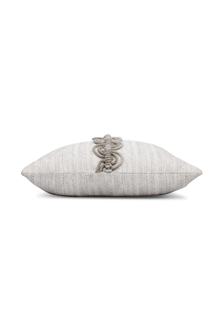 Dressage Pebble Hand Macrame Indoor & Outdoor Woven Accent Pillow, Alternate, color, Pebble