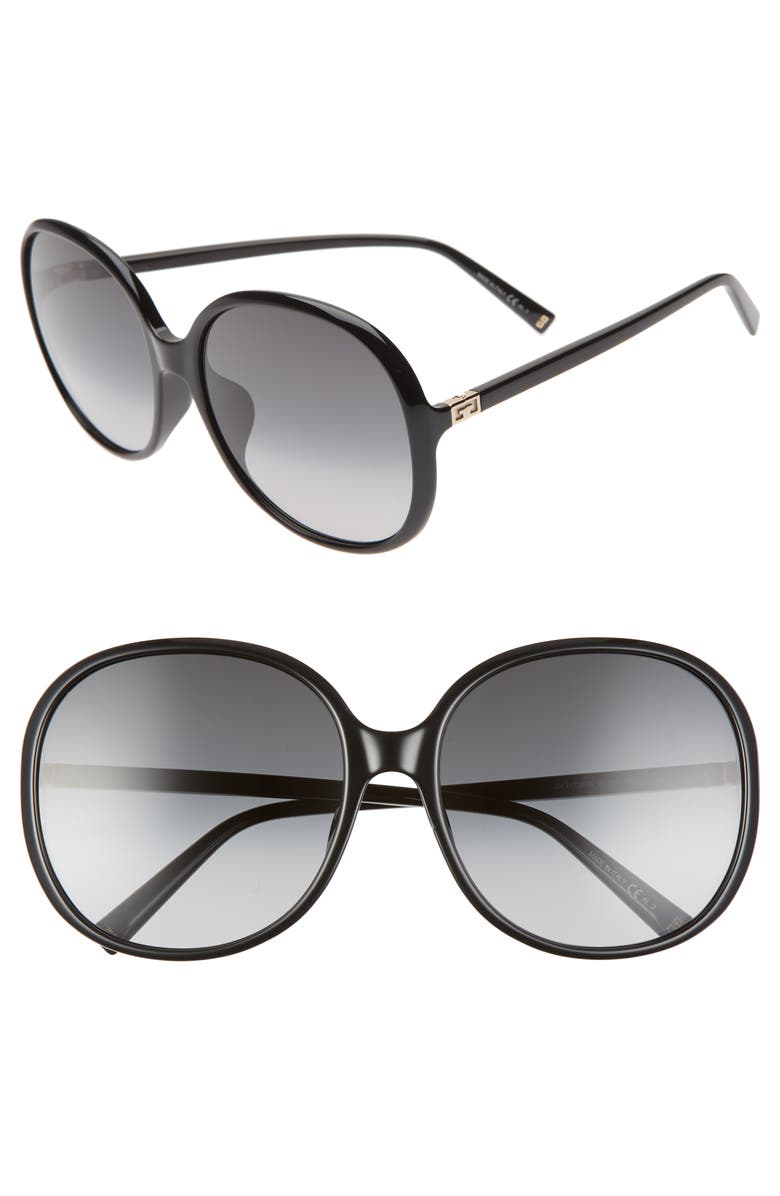 Givenchy 63mm Oversize Gradient Round Sunglasses, Main, color, 