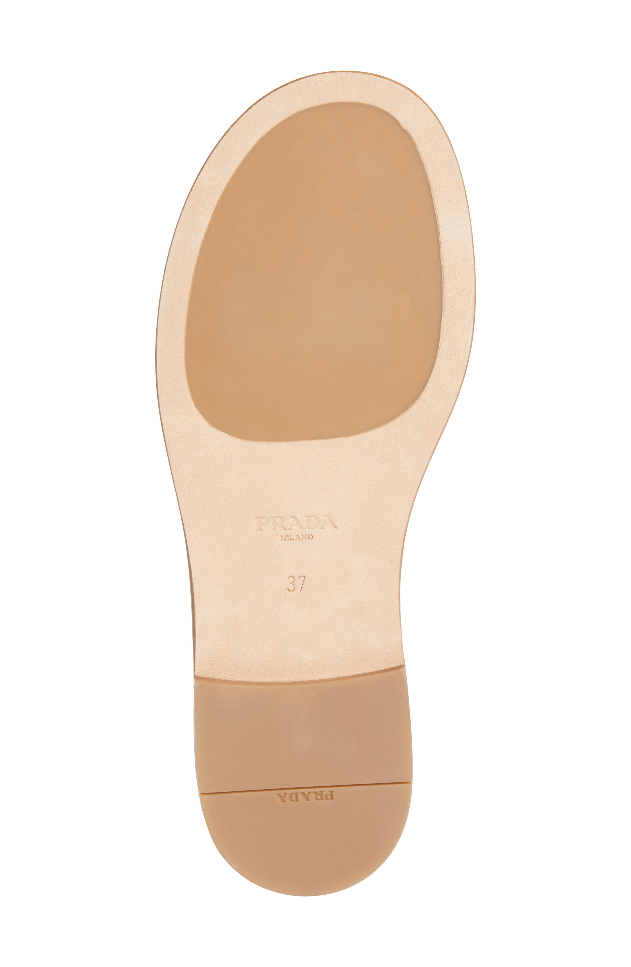 Prada Raffia Slide Sandal, Alternate, color, Naturale