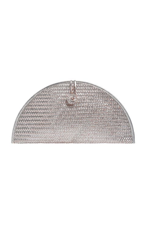 La Barca Handwoven Leather Clutch