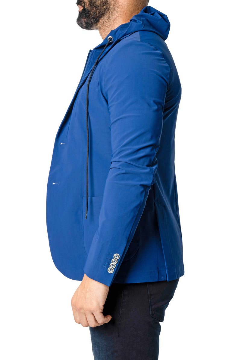 Maceoo Azurite Stretch Jacket & Removable Hooded Bib, Alternate, color, Blue