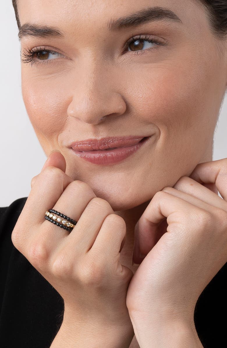 LAGOS Meridian 18k Gold Diamond Stacking Ring Set, Alternate, color, 