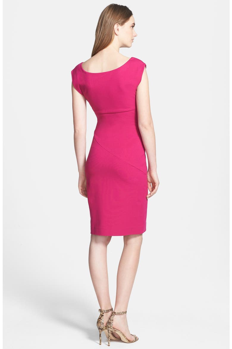 'Bevin' Ruched Knit Sheath Dress, Alternate, color, PINK DHALI