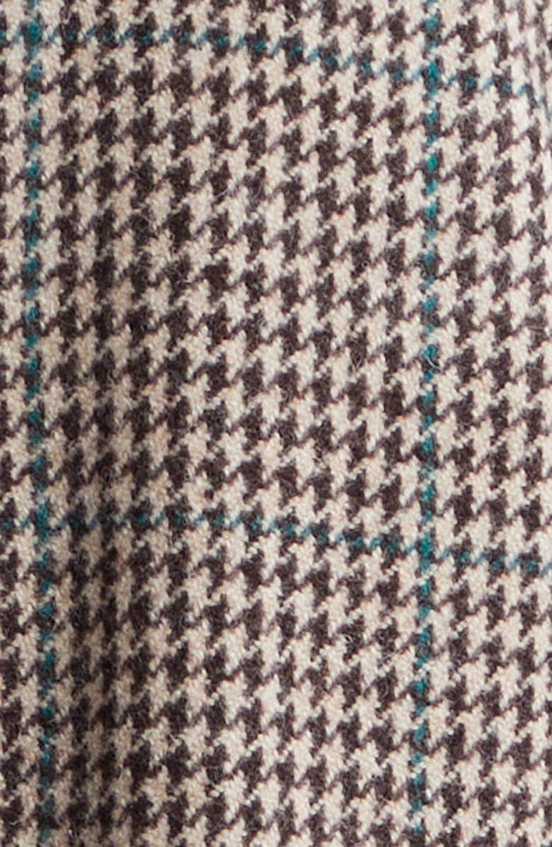 Drake's Houndstooth Virgin Wool Overcoat, Alternate, color,