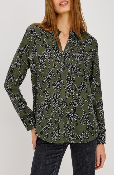 Alyssa Printed Button Down Shirt