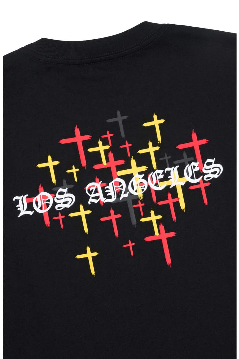 Kids' Lawson Cotton Graphic T-Shirt, Alternate, color, BLACK OLD ENGLISH LA