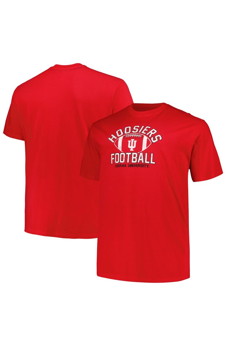 Champion Men's Champion Crimson Indiana Hoosiers Big & Tall Football Helmet T-Shirt, Main, color,