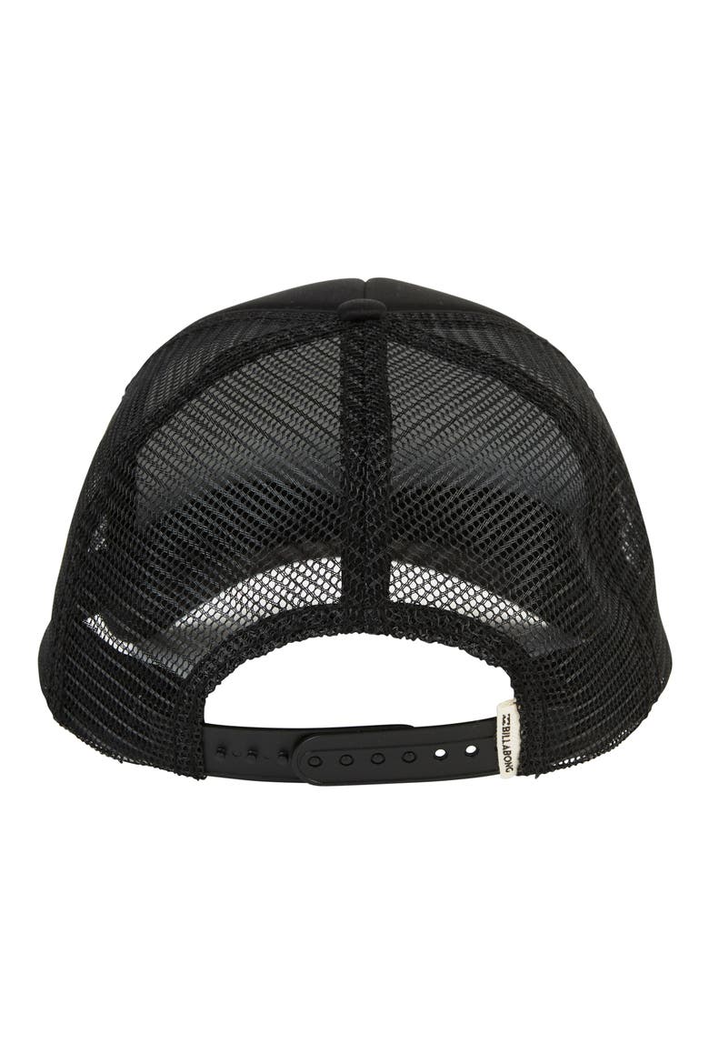 Across Waves Trucker Hat, Alternate, color, BLACK