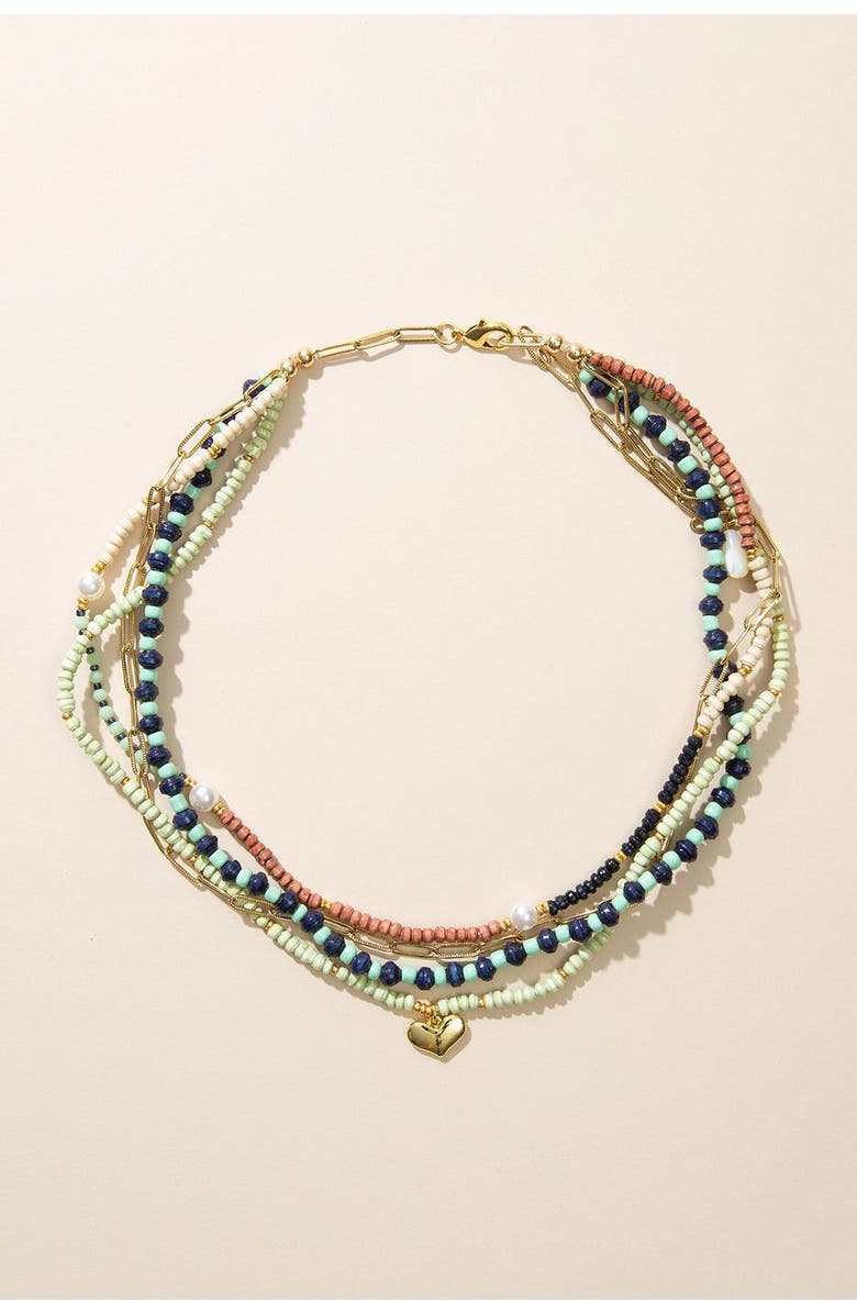 Noonday Kindred Heart Necklace, Alternate, color, Gold