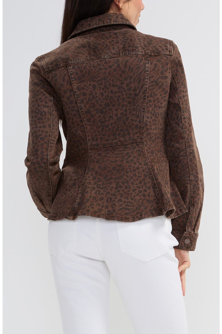 Fit and Flare Animal Print Jacket, Alternate, color, ABSTRACT ANIMAL
