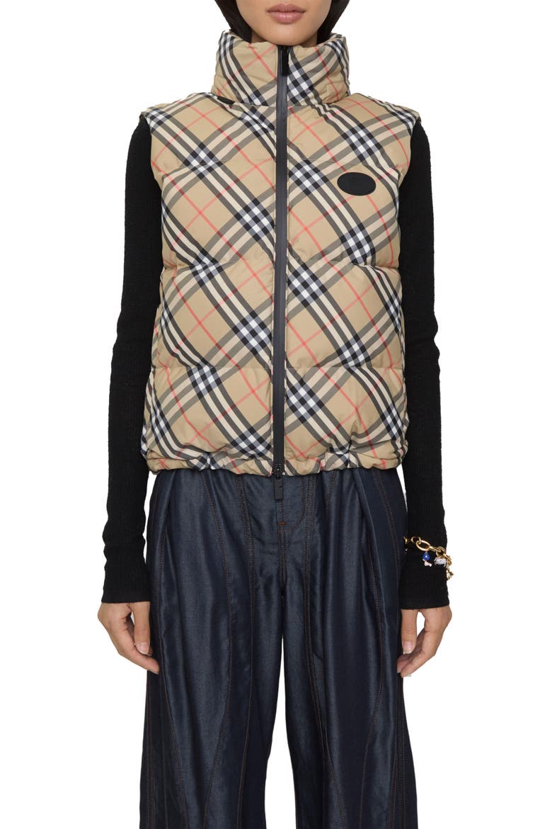 Harter Check Down Puffer Vest, Alternate, color, SAND IP CHECK