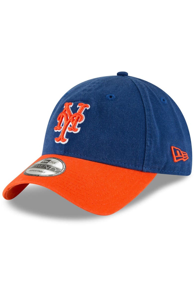 New Era Men's New Era Royal/Orange New York Mets Fashion Core Classic 9TWENTY Adjustable Hat, Main, color,