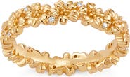 MADE BY MARY Cubic Zirconia Birthstone Flower Eternity Band Ring