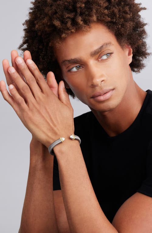 Lagos Pointed Dome Cuff Bracelet In Two-tone