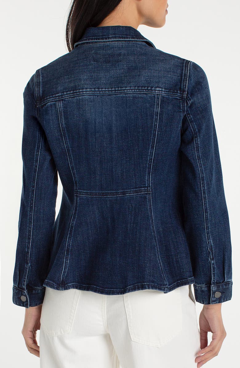 Liverpool Los Angeles Fit & Flare Denim Trucker Jacket, Alternate, color, Delacey