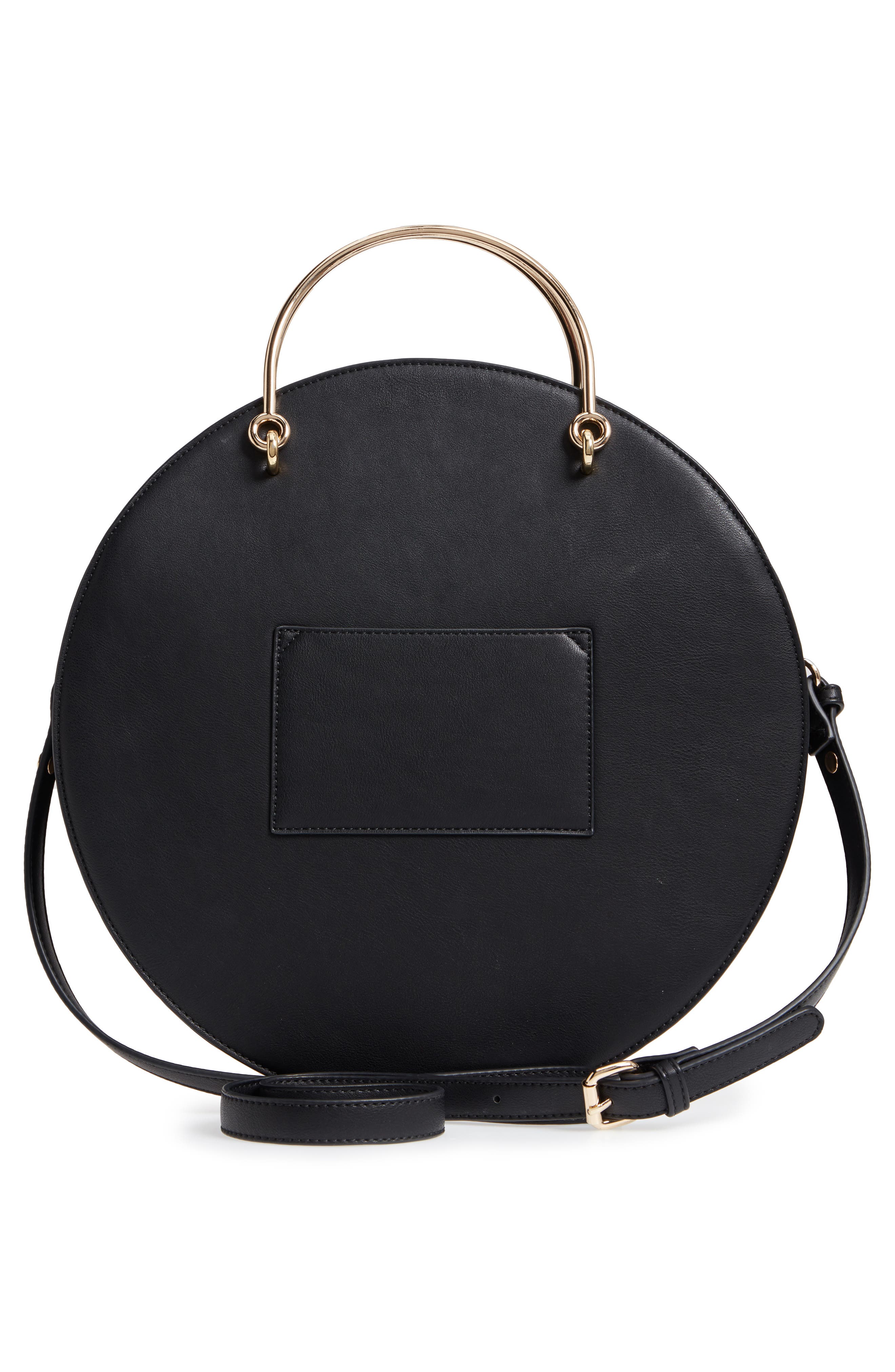 Mali + Lili Vegan Leather Round Top Handle Bag, Alternate, color, 
