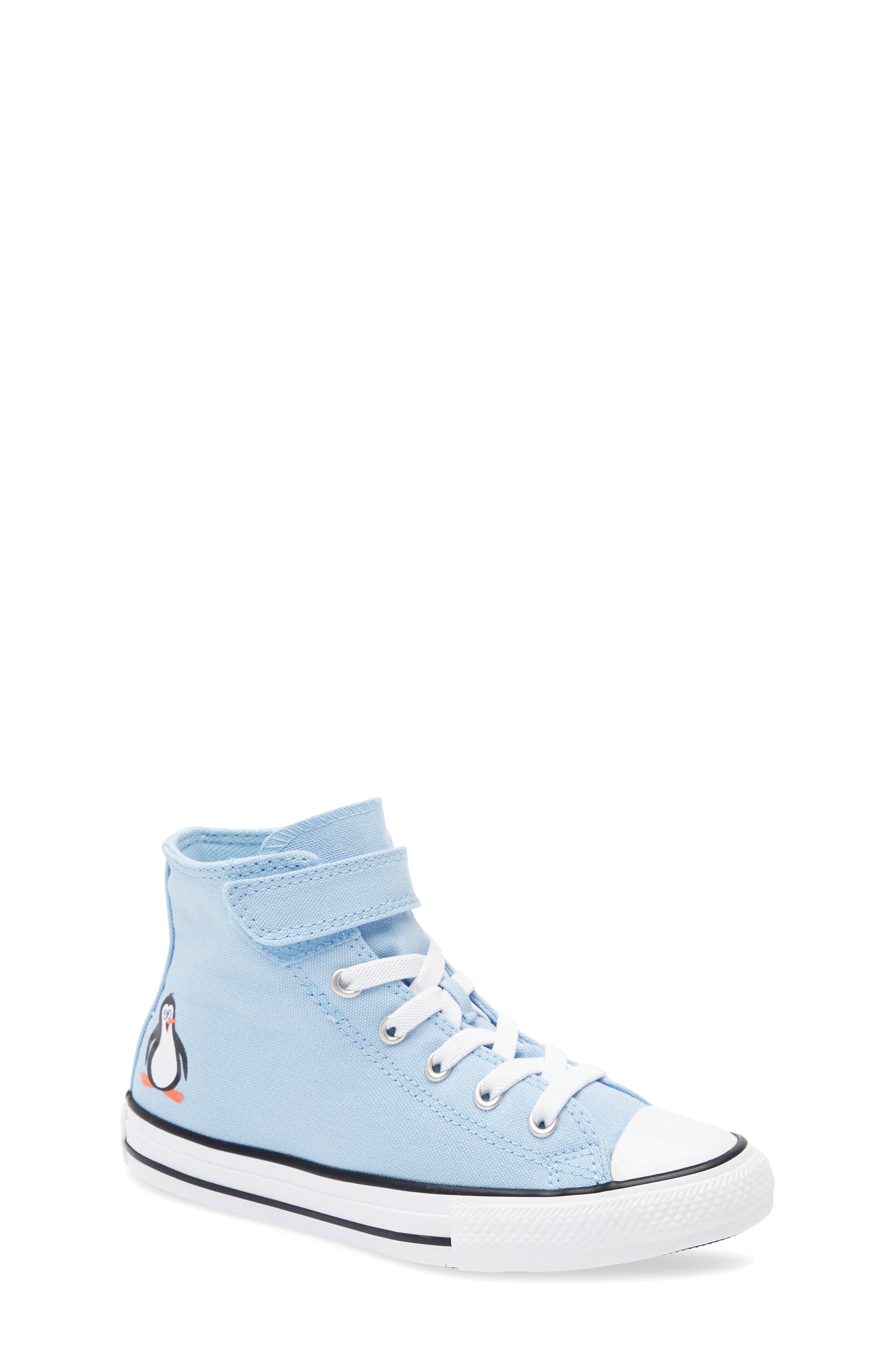 Converse Penguin All Star Easy On Canvas High Top Sneaker, Main, color, Blue It/ Black/ White