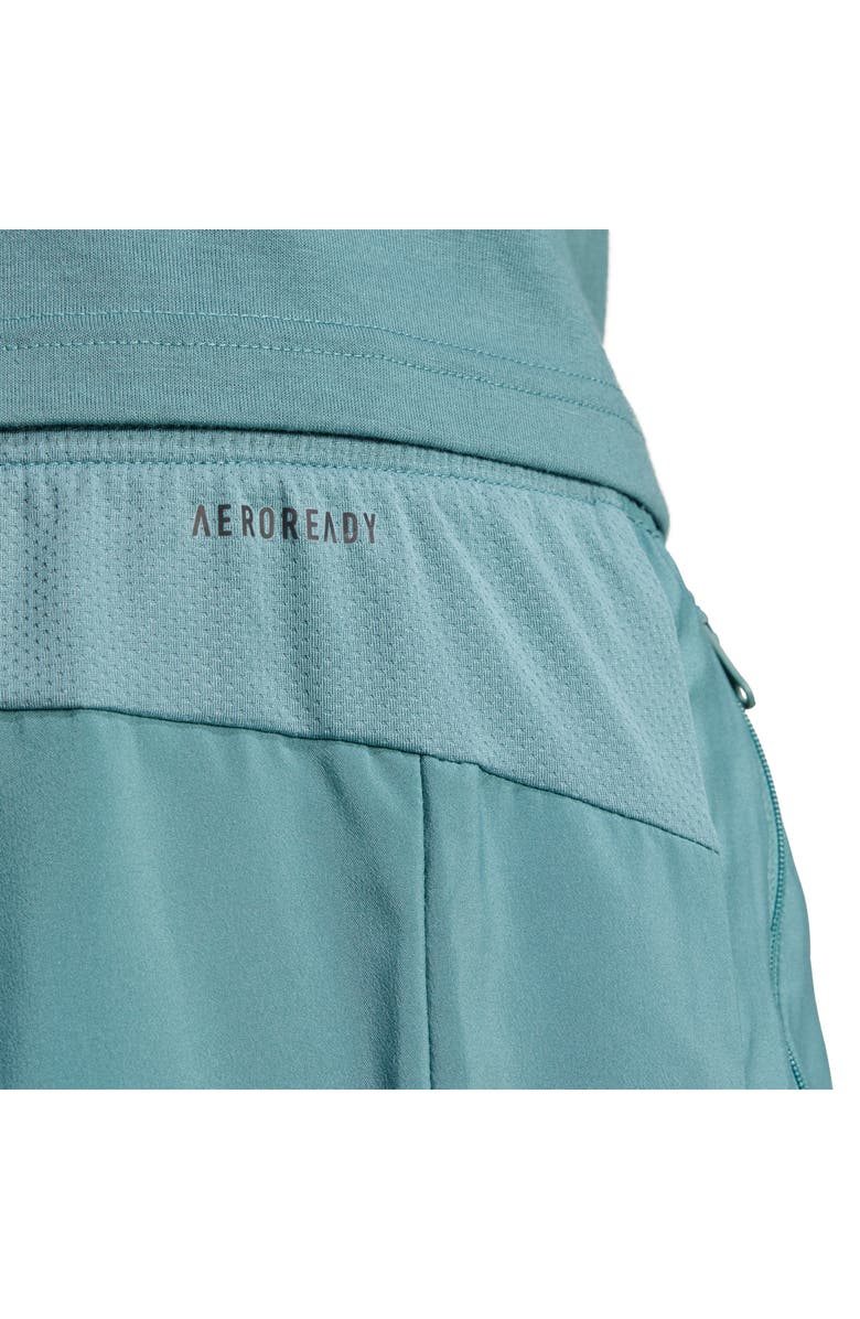 adidas Recycled Polyester Training Shorts, Alternate, color, Preloved Teal/ Black