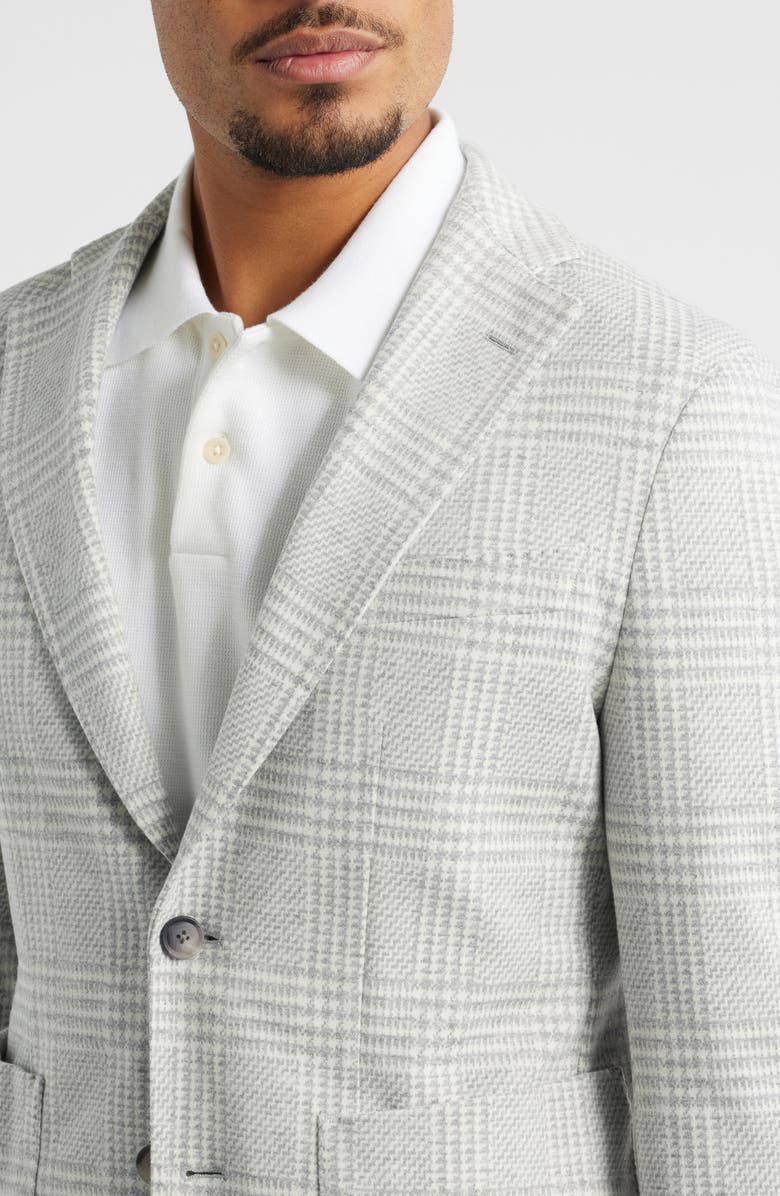 BOSS Hanry Slim Fit Plaid Sport Coat, Alternate, color, Silver