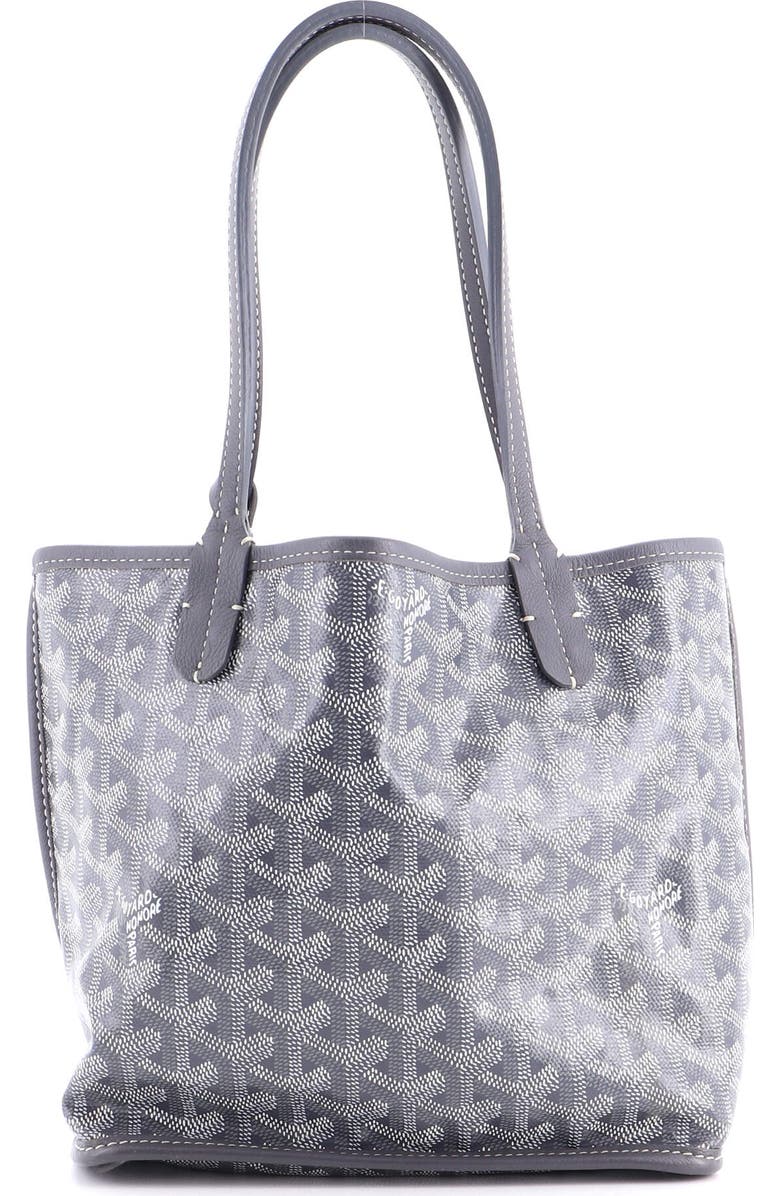 Pre-Owned Goyard Anjou Reversible Tote Coated Canvas Mini, Alternate, color, Gray