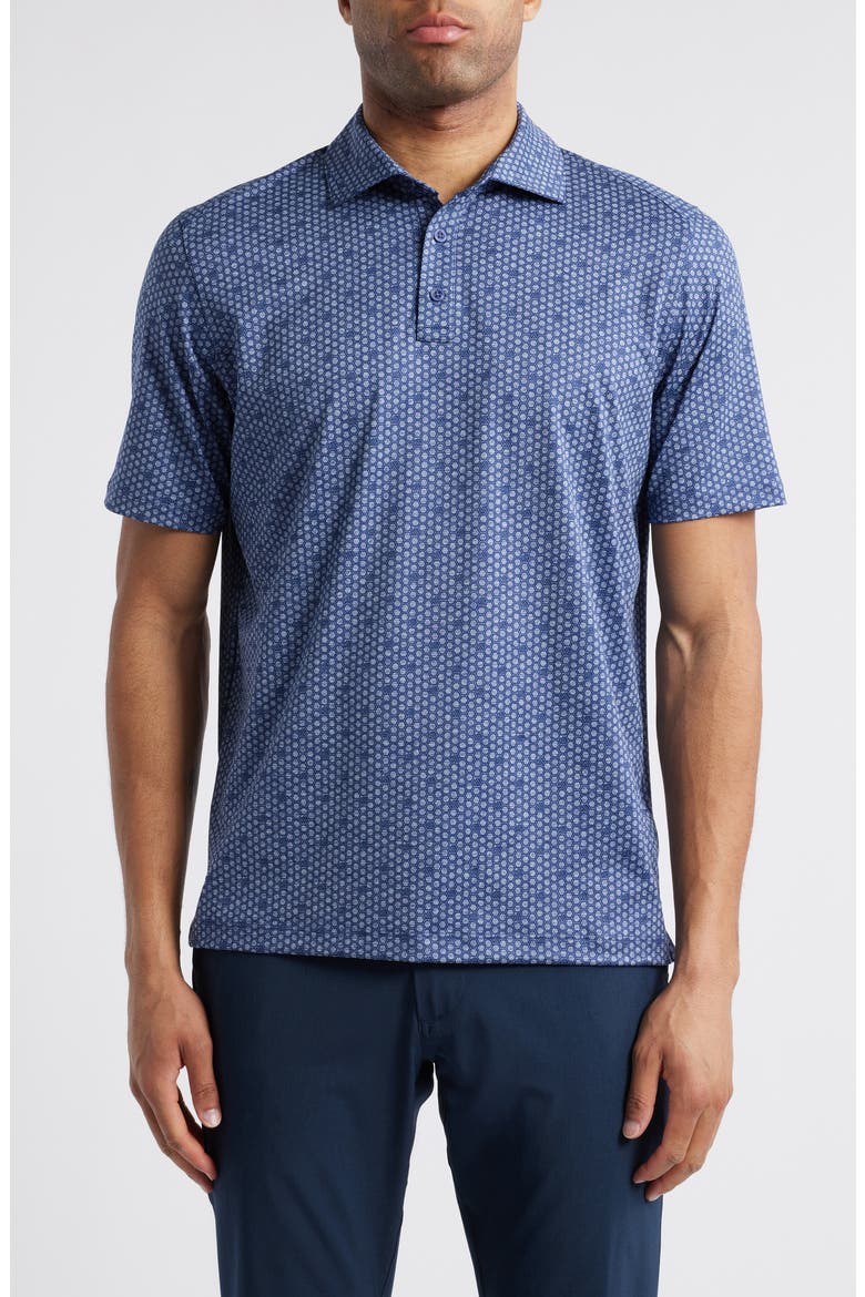 XC4® + Cool Degree™ Geo Print Performance Golf Polo, Main, color, ICON/ NAVY