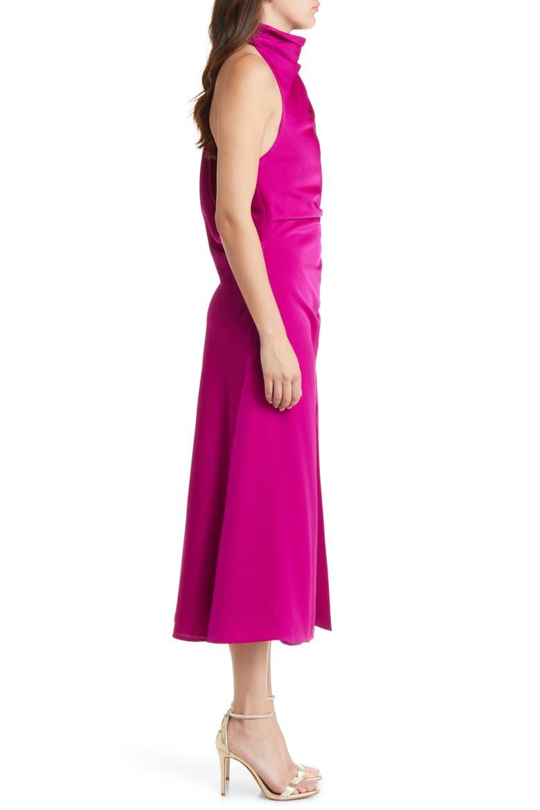 Robbia Sleeveless Turtleneck Midi Dress, Alternate, color, FUCHSIA