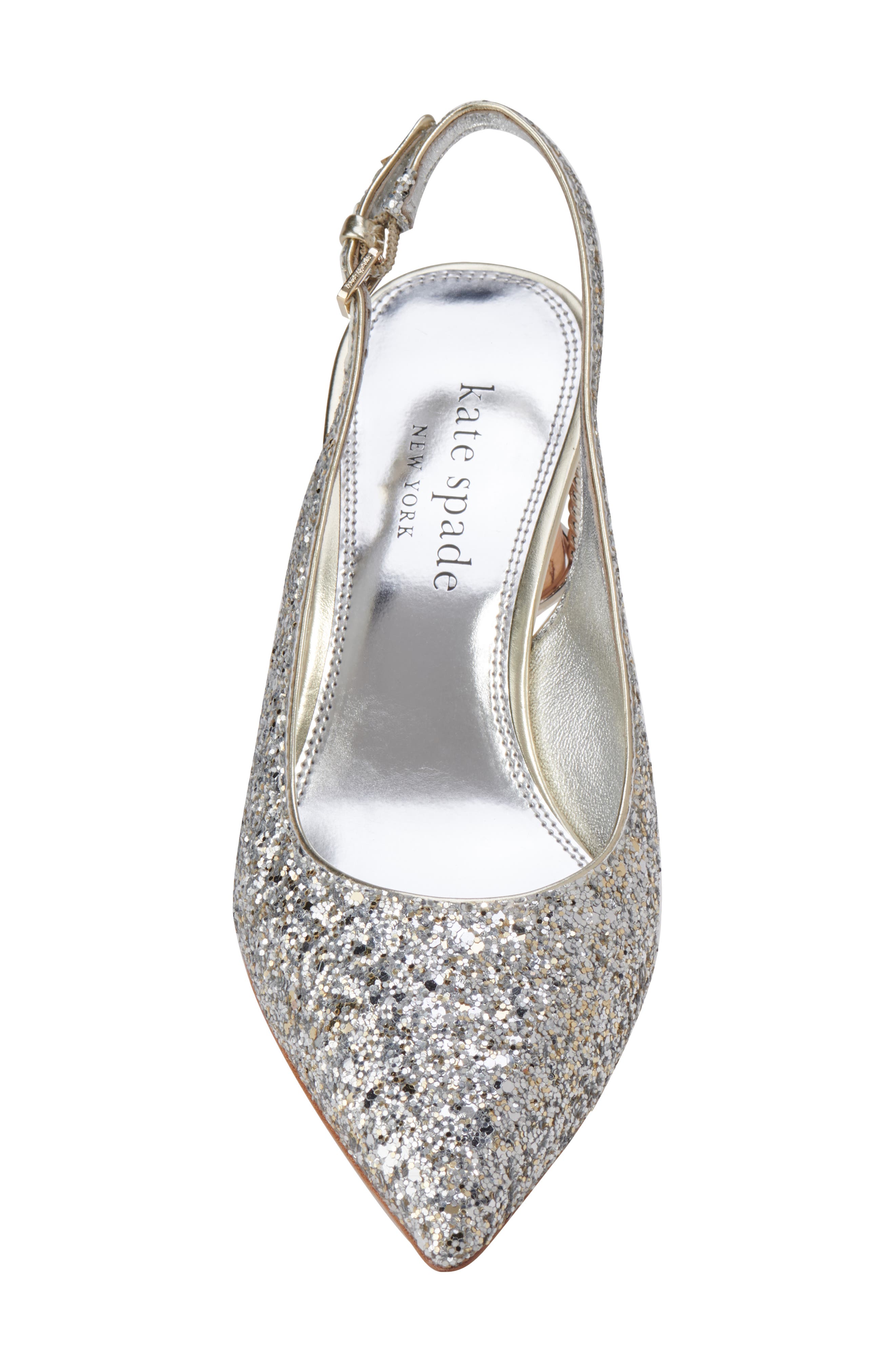 Kate Spade New York soiree glitter slingback pump, Alternate, color, 