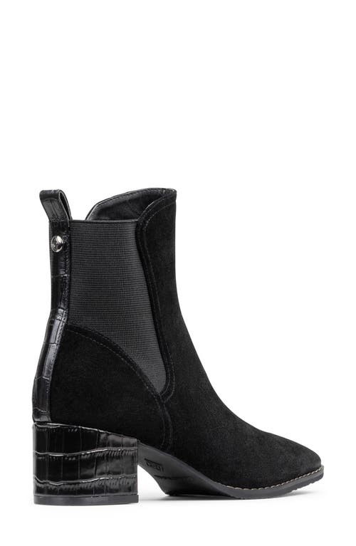 Donald Pliner Contrast Block Heel Boot In Black