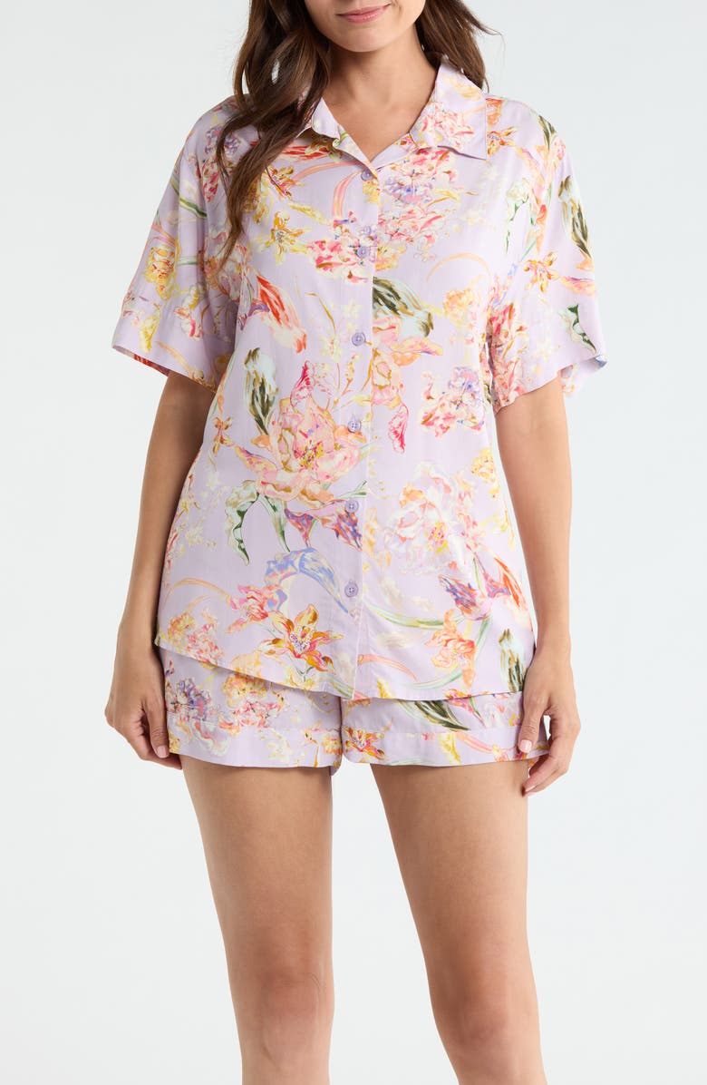 Papinelle Bailey Boxer Short Pajamas, Main, color, Soft Lavender