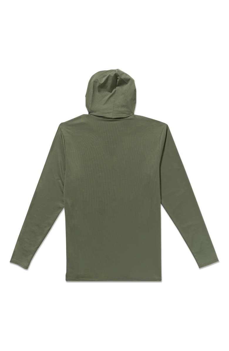 Billabong Arch Mesh Long Sleeve Hooded Rashguard, Alternate, color, Dark Military