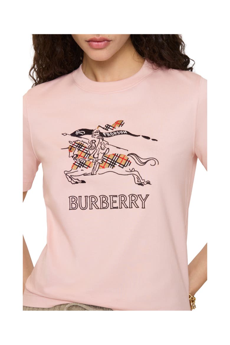 Knight Sketch Cotton T-shirt, Alternate, color, Bouquet pink