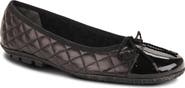 PAUL MAYER Cozy Quilted Cap Toe Ballet Flat
