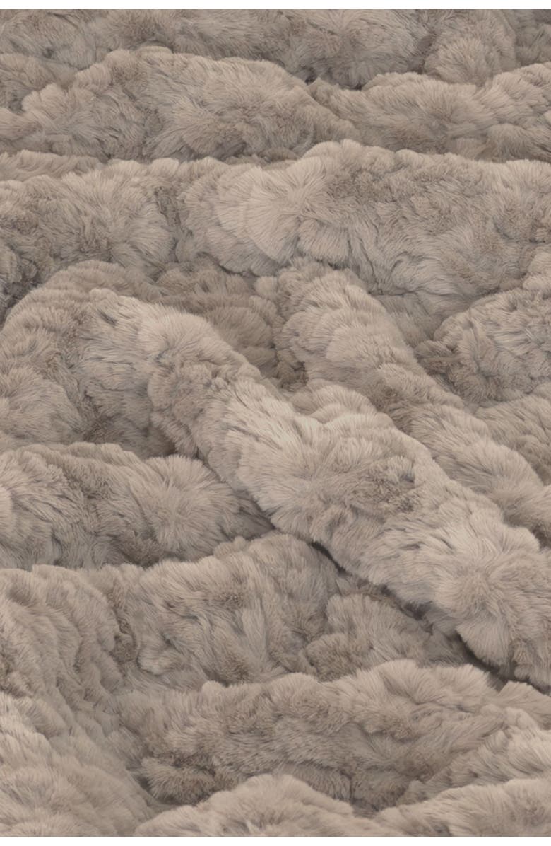 Sea To Me Blankets Napa Valley Nirvana Faux Fur Throw Blanket, Alternate, color, Taupe