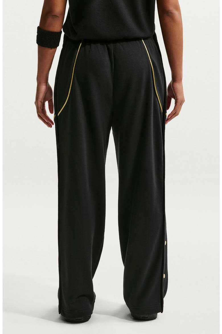 Fleece Tearaway Pants, Alternate, color, BLACK/ BUFF GOLD