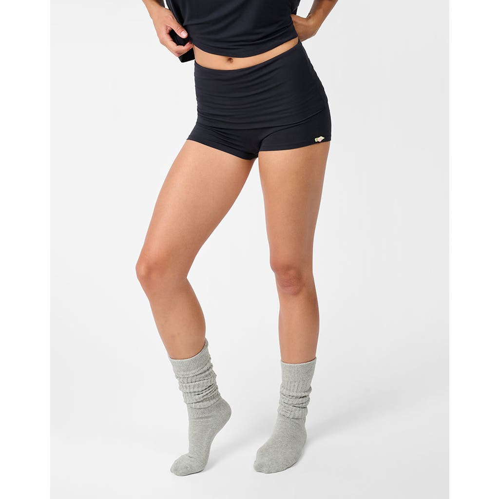 Weworewhat Fold-over Short In Black